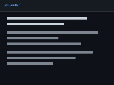 Screenshot of DevNullKit